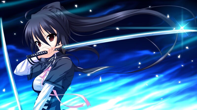 anime girl with sword