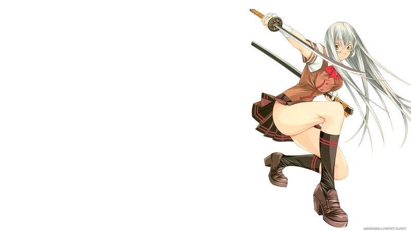 anime girl with sword