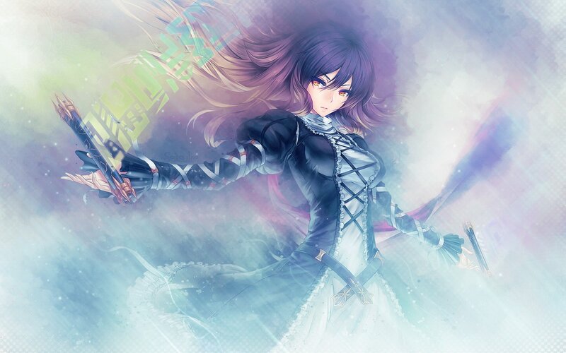 anime girl with sword