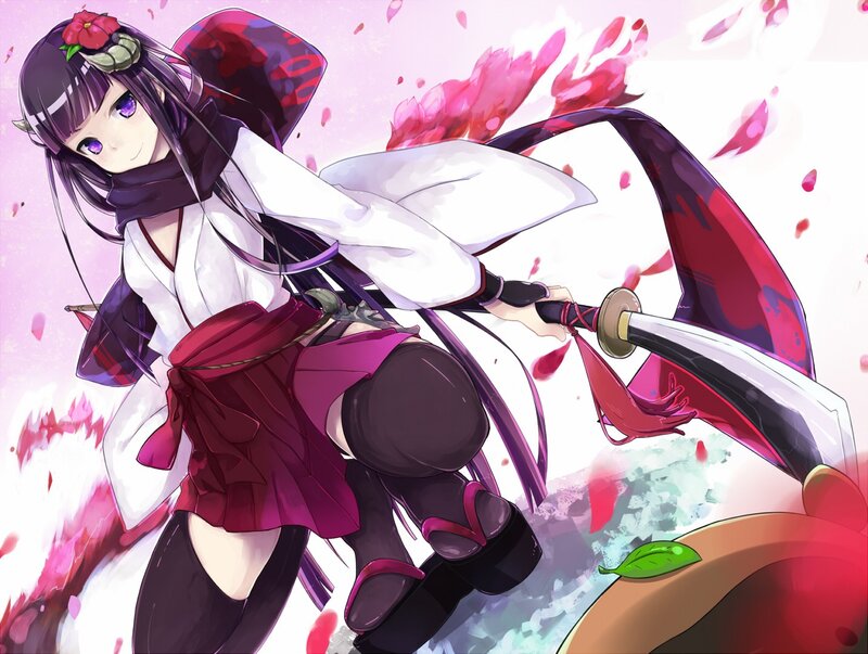 anime girl with sword