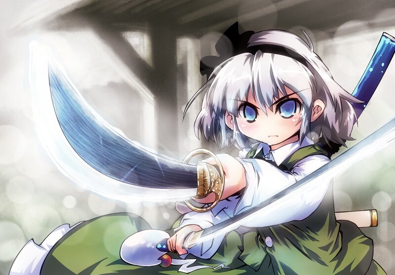 anime girl with sword