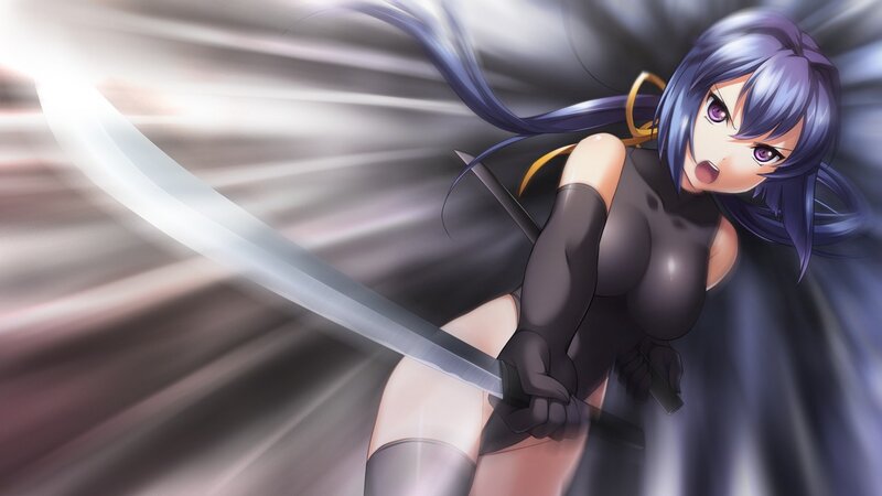 anime girl with sword