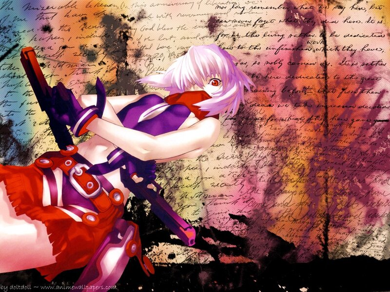 Anime girl with sword