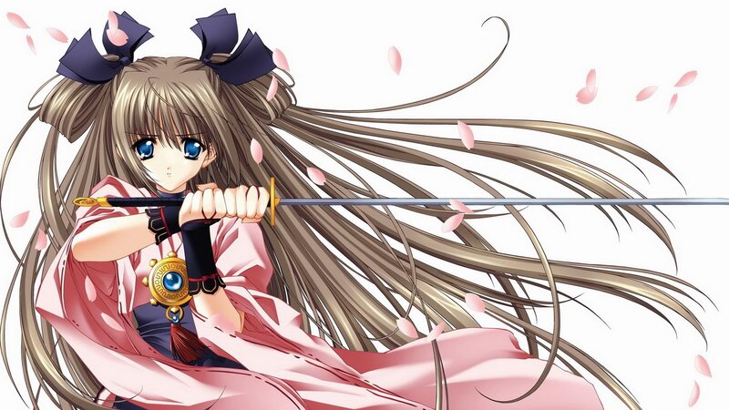 anime girl with sword