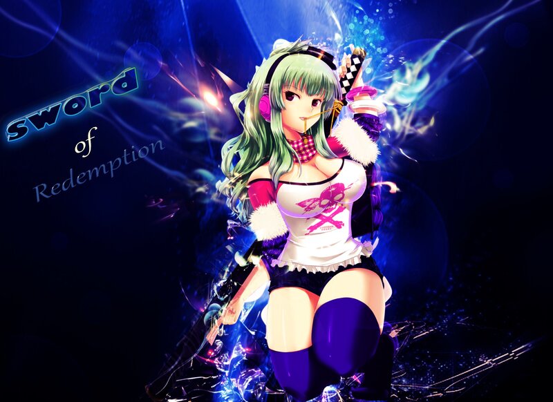 Anime girl with sword
