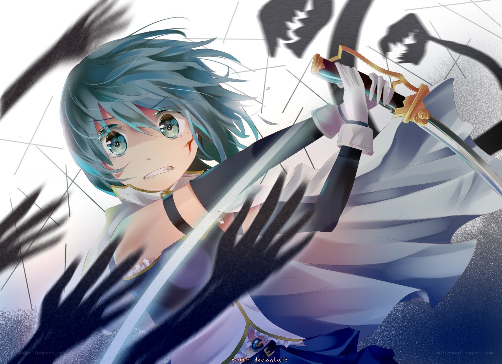 anime girl with sword