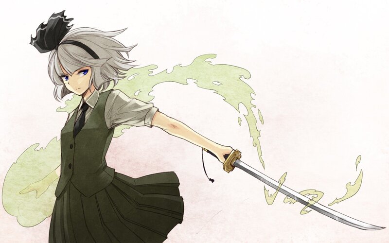 anime girl with sword