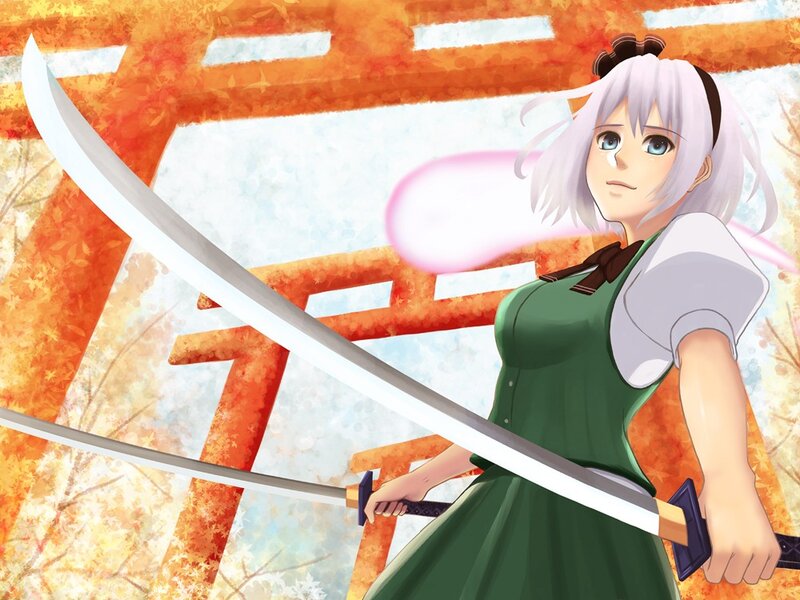 Anime girl with sword
