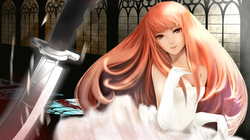 Anime girl with sword