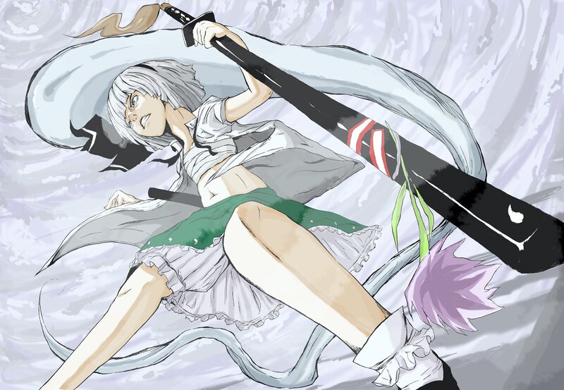 anime girl with sword