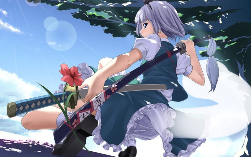 anime girl with sword