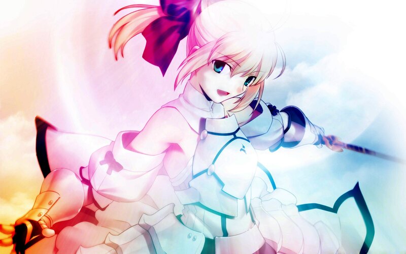 anime girl with sword
