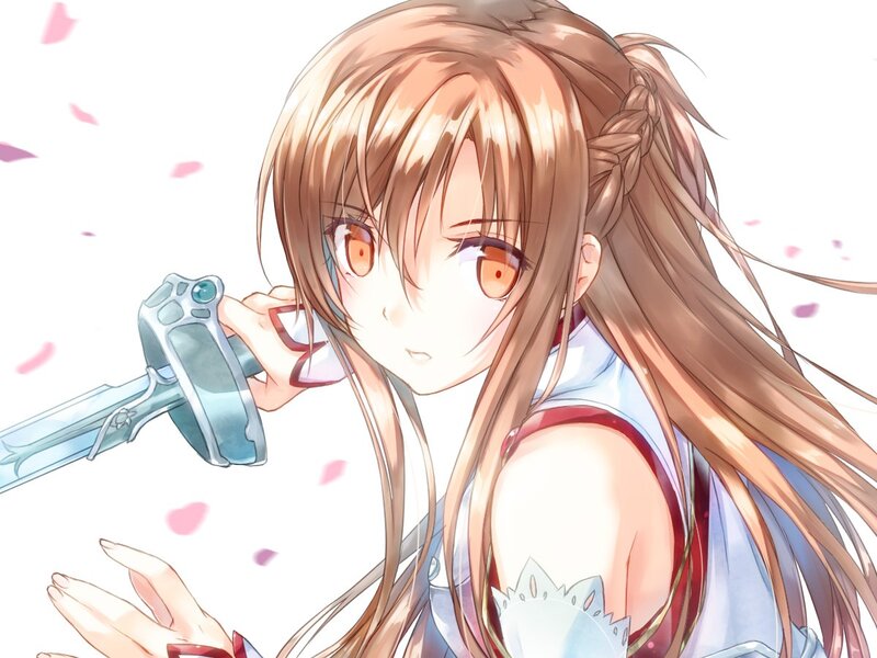 anime girl with sword
