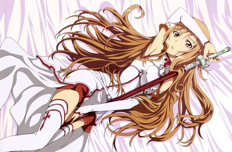 anime girl with sword
