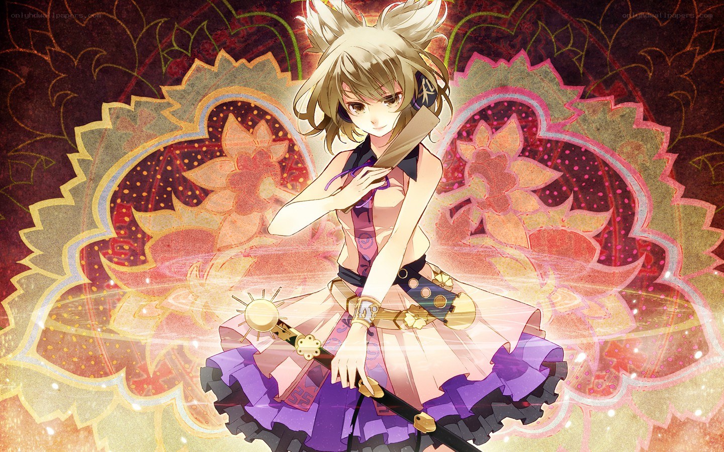 anime girl with sword