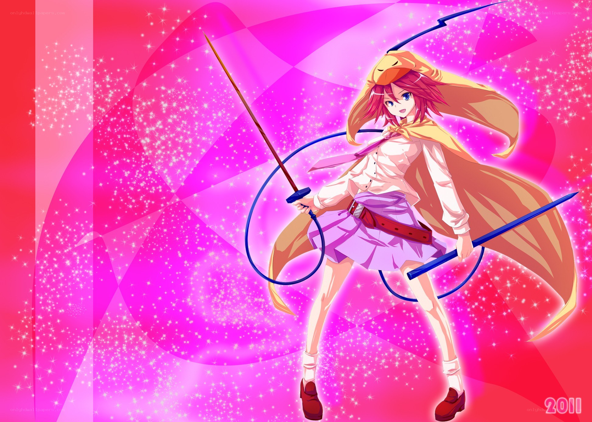 Anime girl with sword