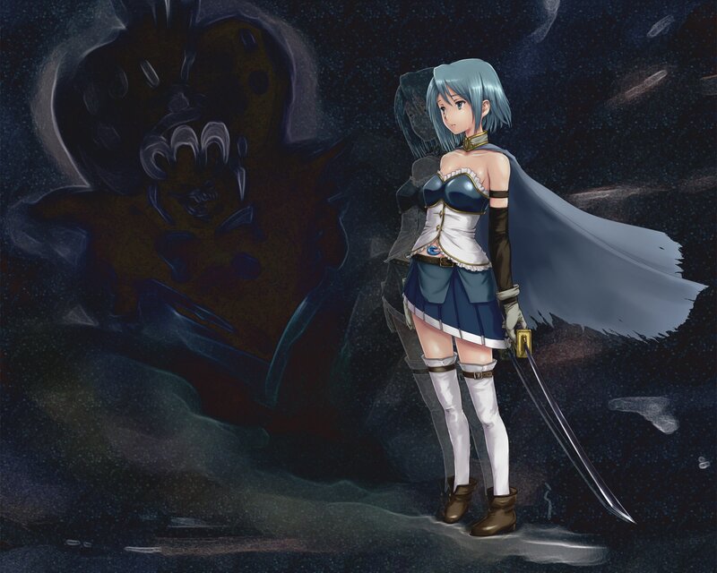 anime girl with sword