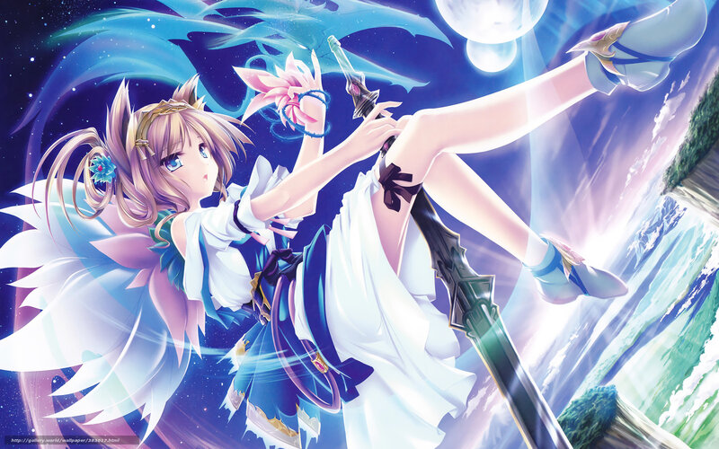 anime girl with sword