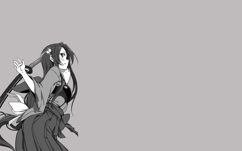 anime girl with sword