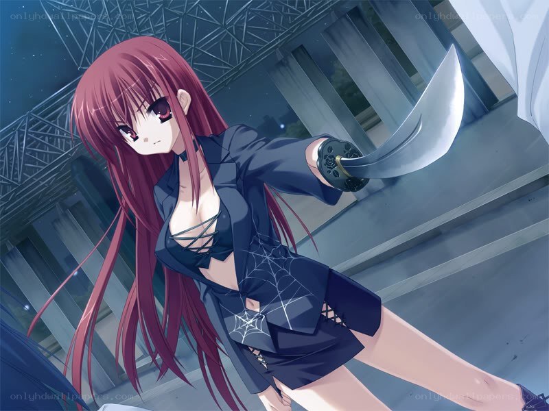 Anime girl with sword