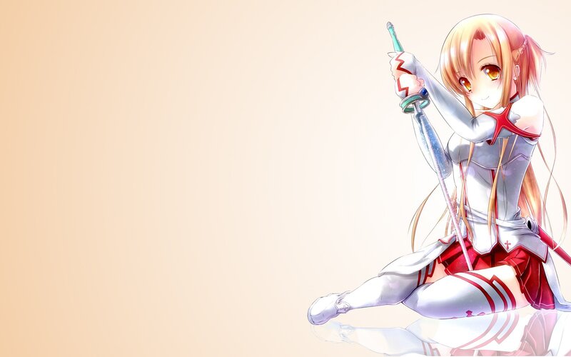 anime girl with sword