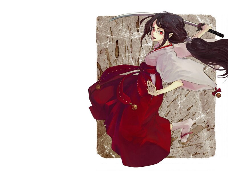 anime girl with sword