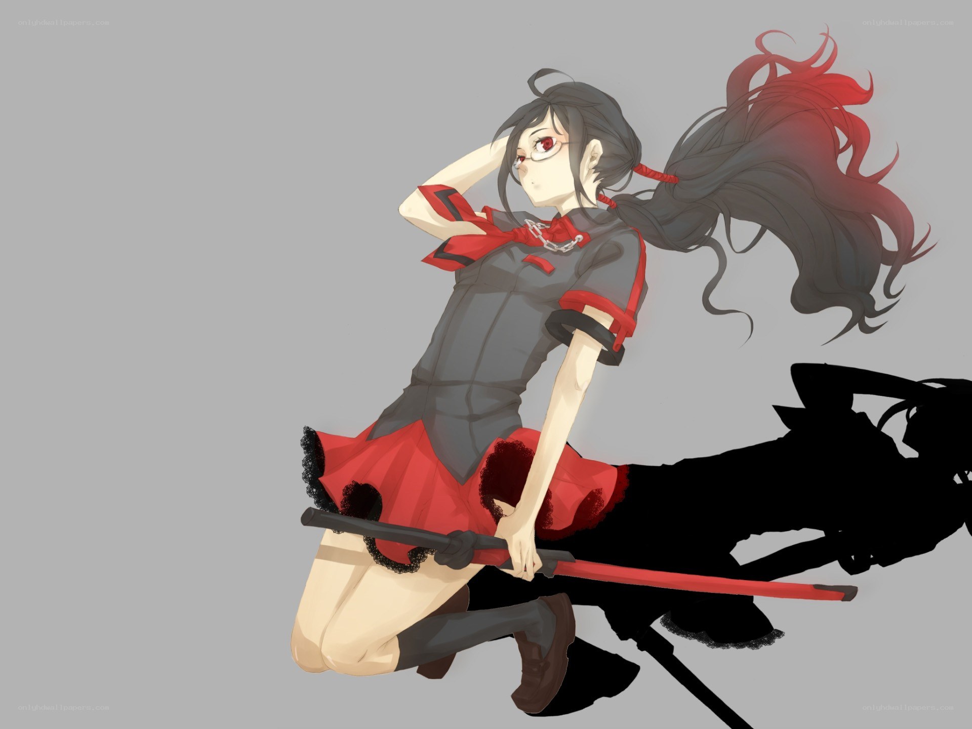 anime girl with sword