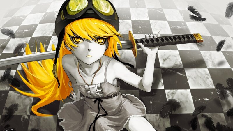 anime girl with sword