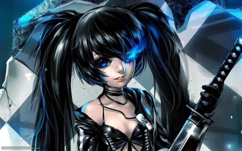 anime girl with sword