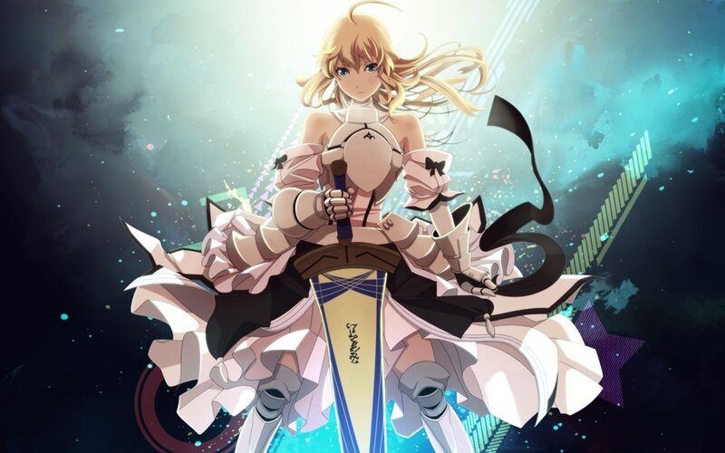 anime girl with sword