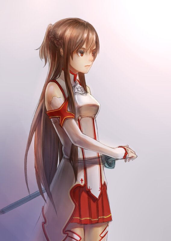 anime girl with sword