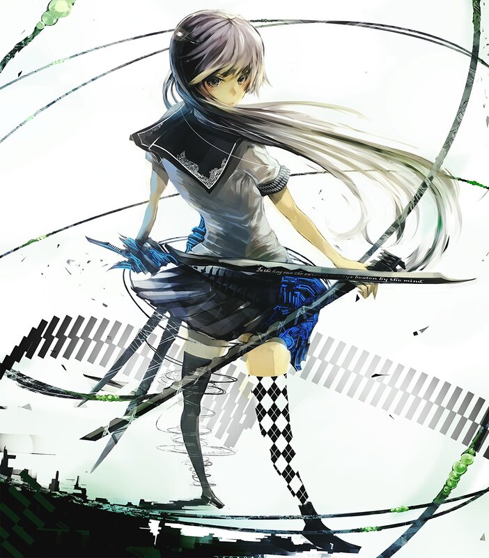 anime girl with sword