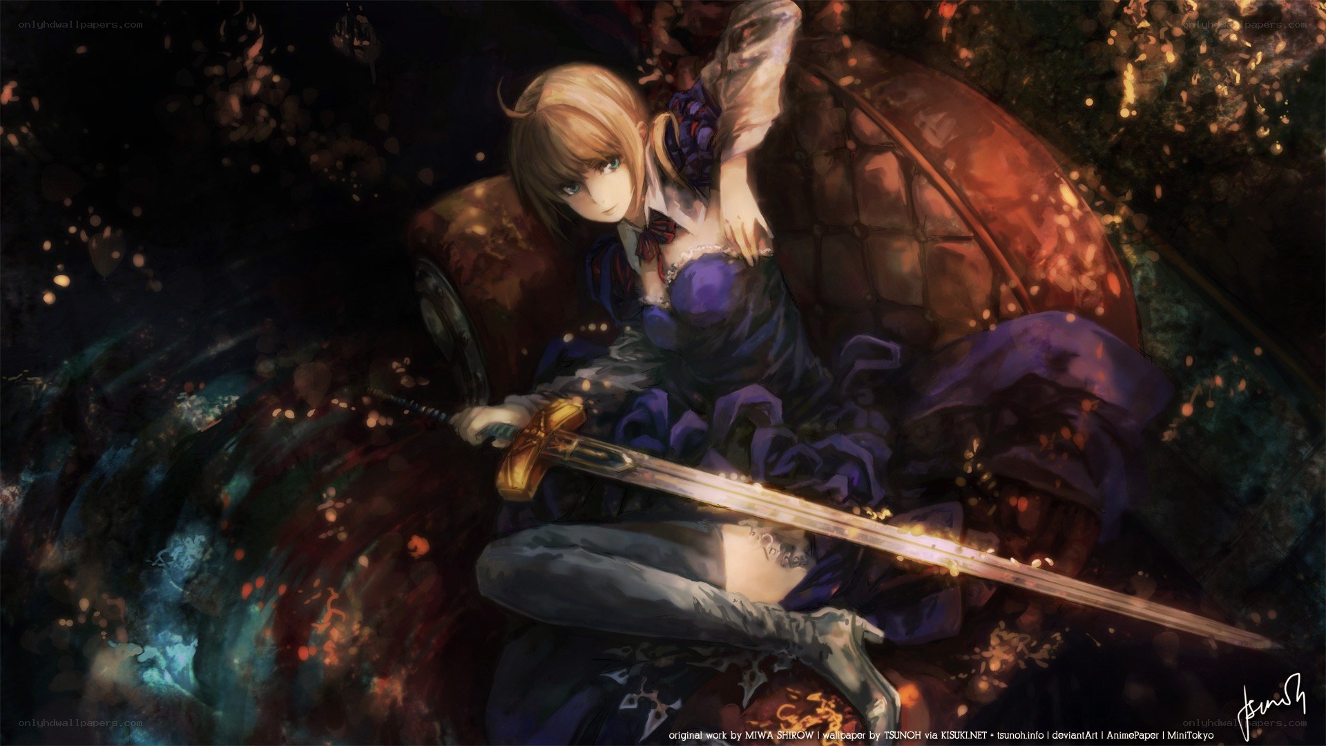 anime girl with sword