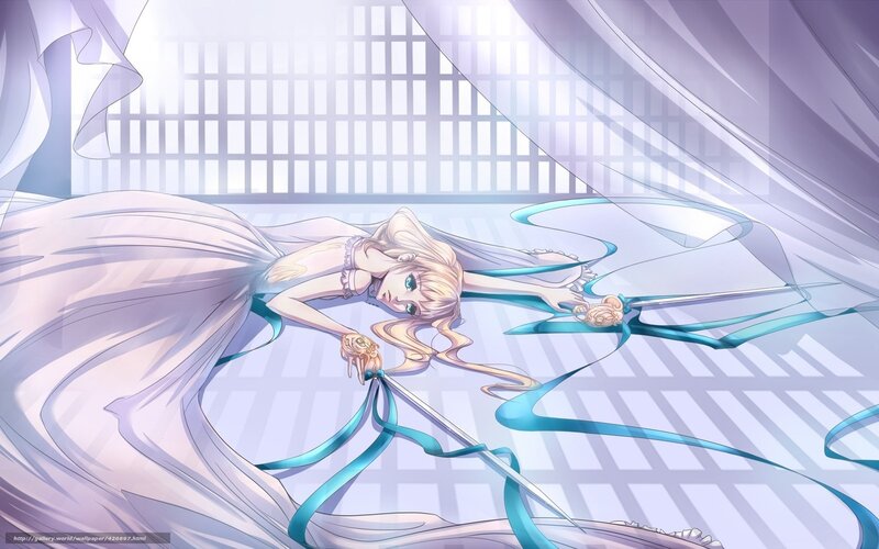 Anime girl with sword