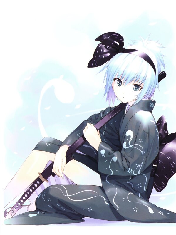 anime girl with sword
