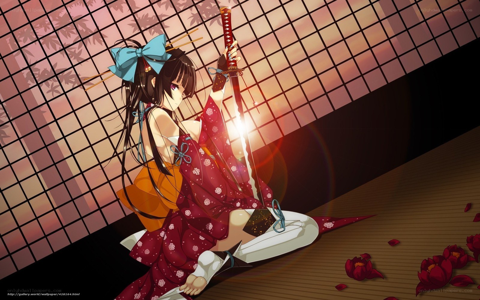 anime girl with sword