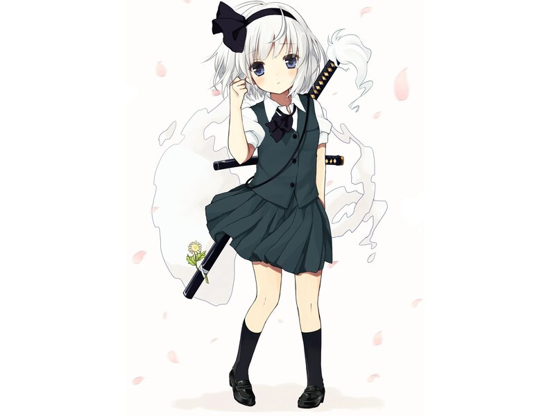 anime girl with sword