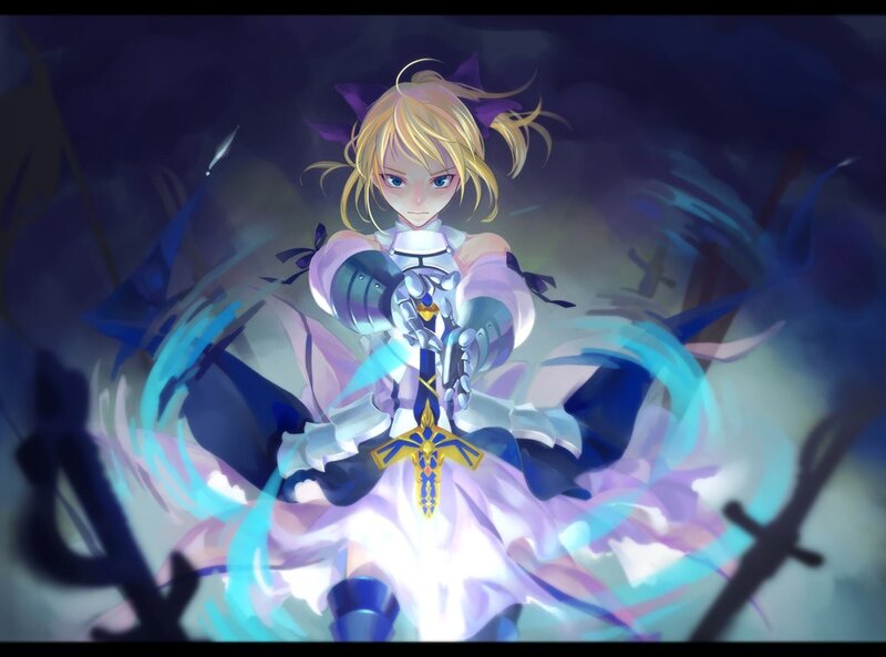 anime girl with sword