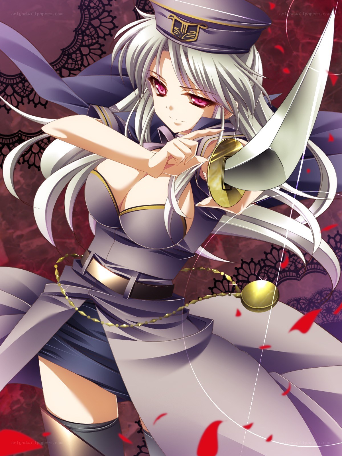 anime girl with sword