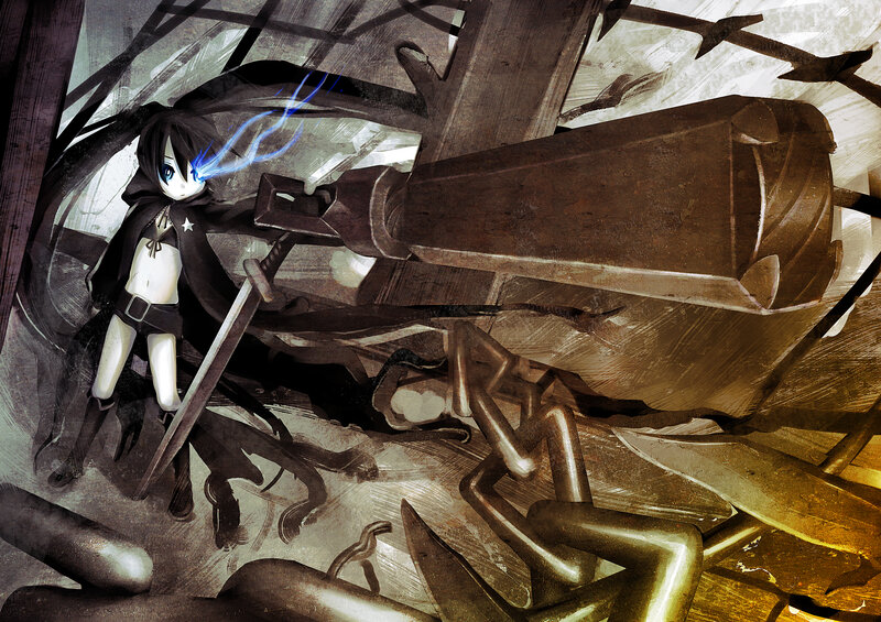 Anime girl with sword and cannon