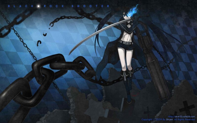 Anime girl with sword and chains