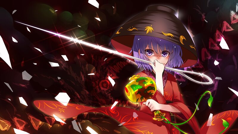 anime girl with sword and lantern