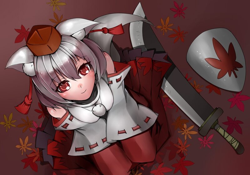anime girl with sword and shield