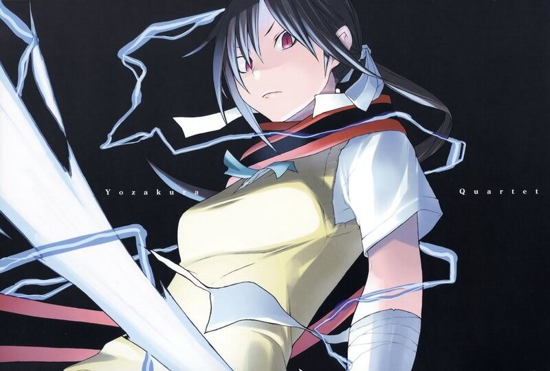 Anime Girl with Sword — Black, Dramatic, Manga