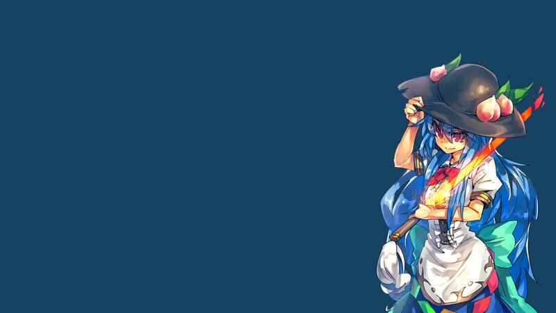 Anime Girl with Sword — Blue, Calm, Hat