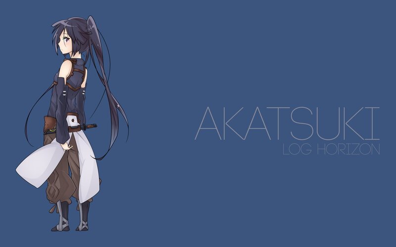 Anime Girl with Sword — Blue, Calm, Long Hair, White Cloth
