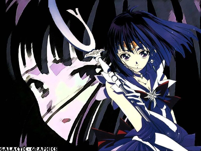 Anime Girl with Sword — Blue, Dramatic, Dark Background