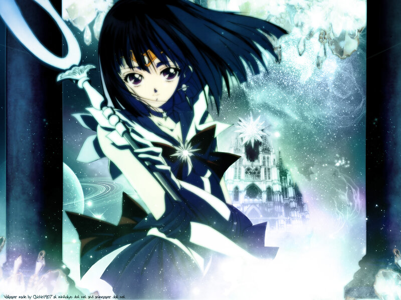 Anime Girl with Sword — Blue, Dramatic, Night, Castle, Star