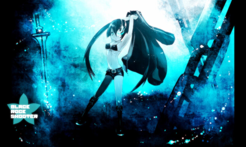 Anime Girl with Sword — Blue, Dramatic, Night, Digital Art, Cape