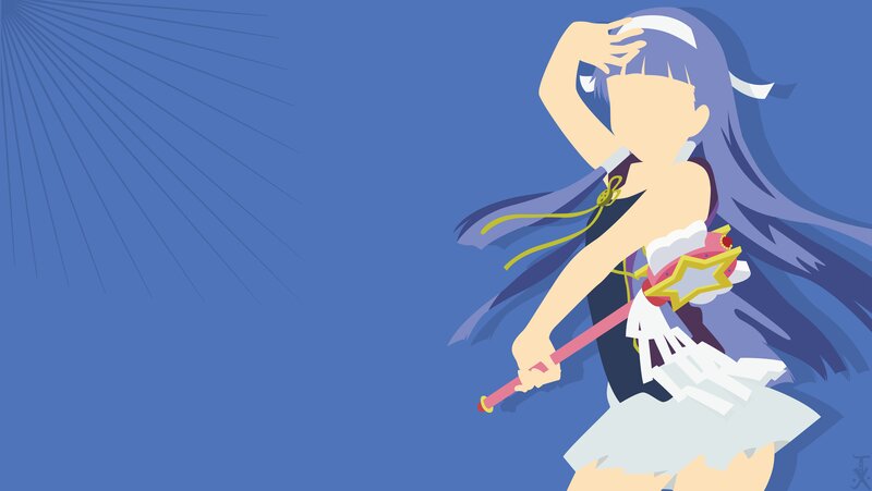 Anime Girl with Sword — Blue, Dynamic, Skirt, Hair